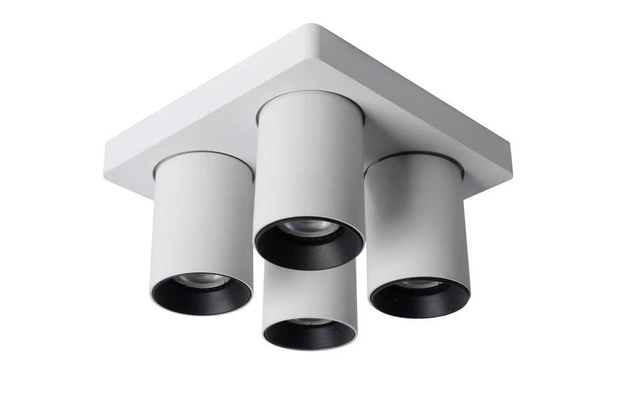 Lucide NIGEL - Ceiling spotlight - LED Dim to warm - GU10 - 4x5W 2200K/3000K - White - turned off